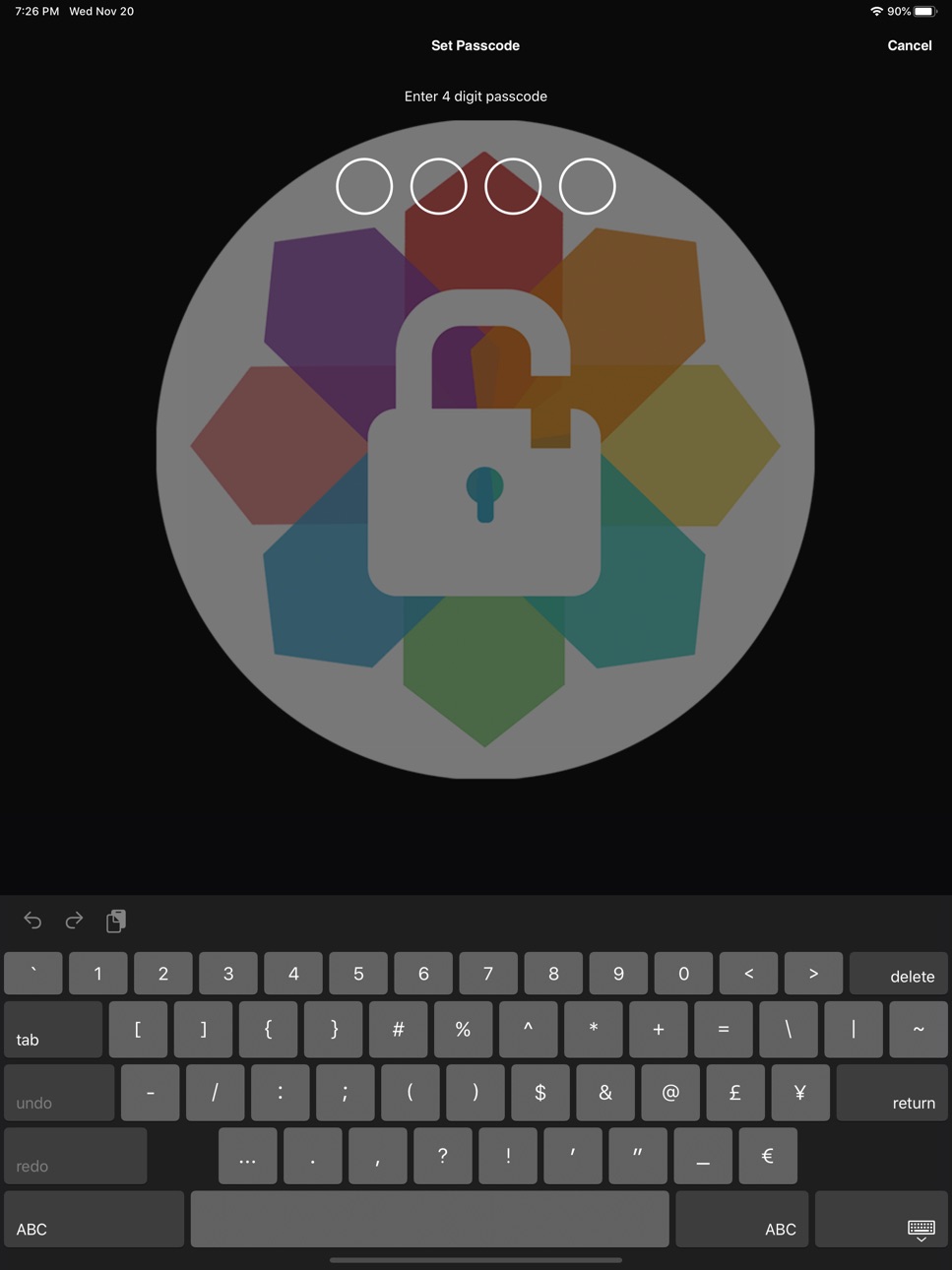 iPad screenshot