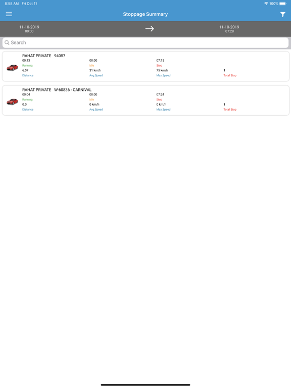 NxTrack iPad screenshot