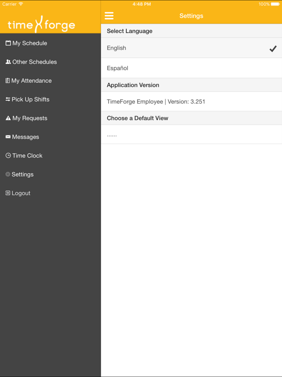 App screenshot