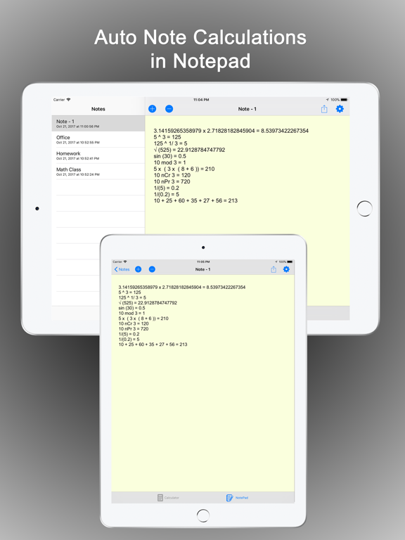 CalcMadeEasy Free - Scientific Calculator with Automatic Notes screenshot