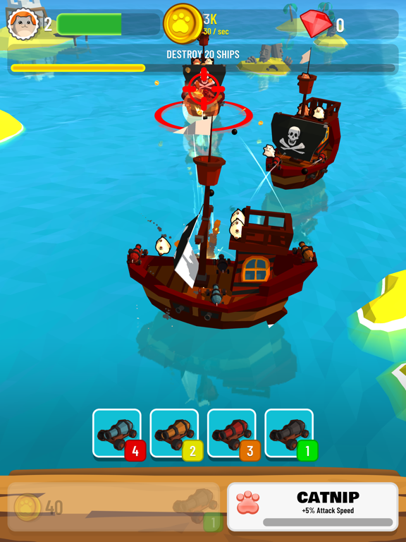 Merge Pirate Cats iPad screenshot