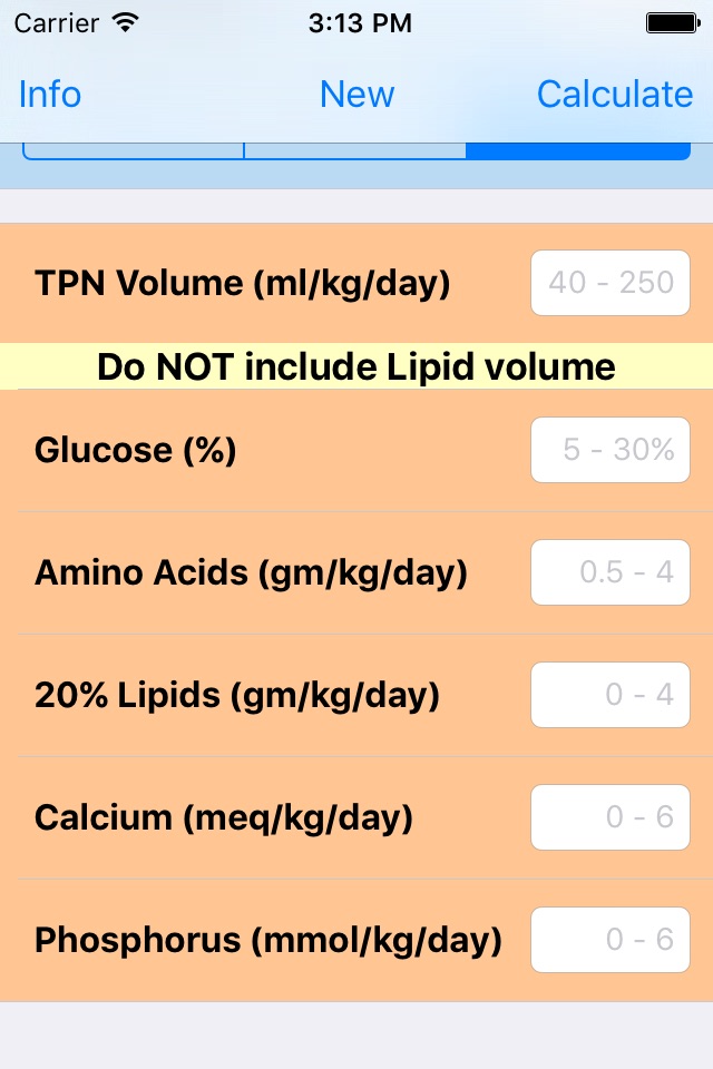 NICU Nutrition Calculator screenshot 4