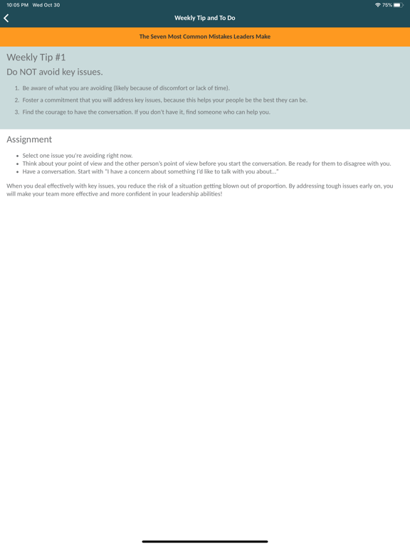 Living As A Leader iPad screenshot 5 - Business app