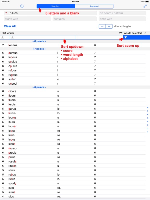 Screenshot #4 pour Words Finder Wordfeud/SOWPODS