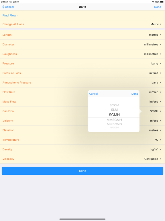 Pipe Flow Wizard - Calculator iPad screenshot 10 - Utilities app