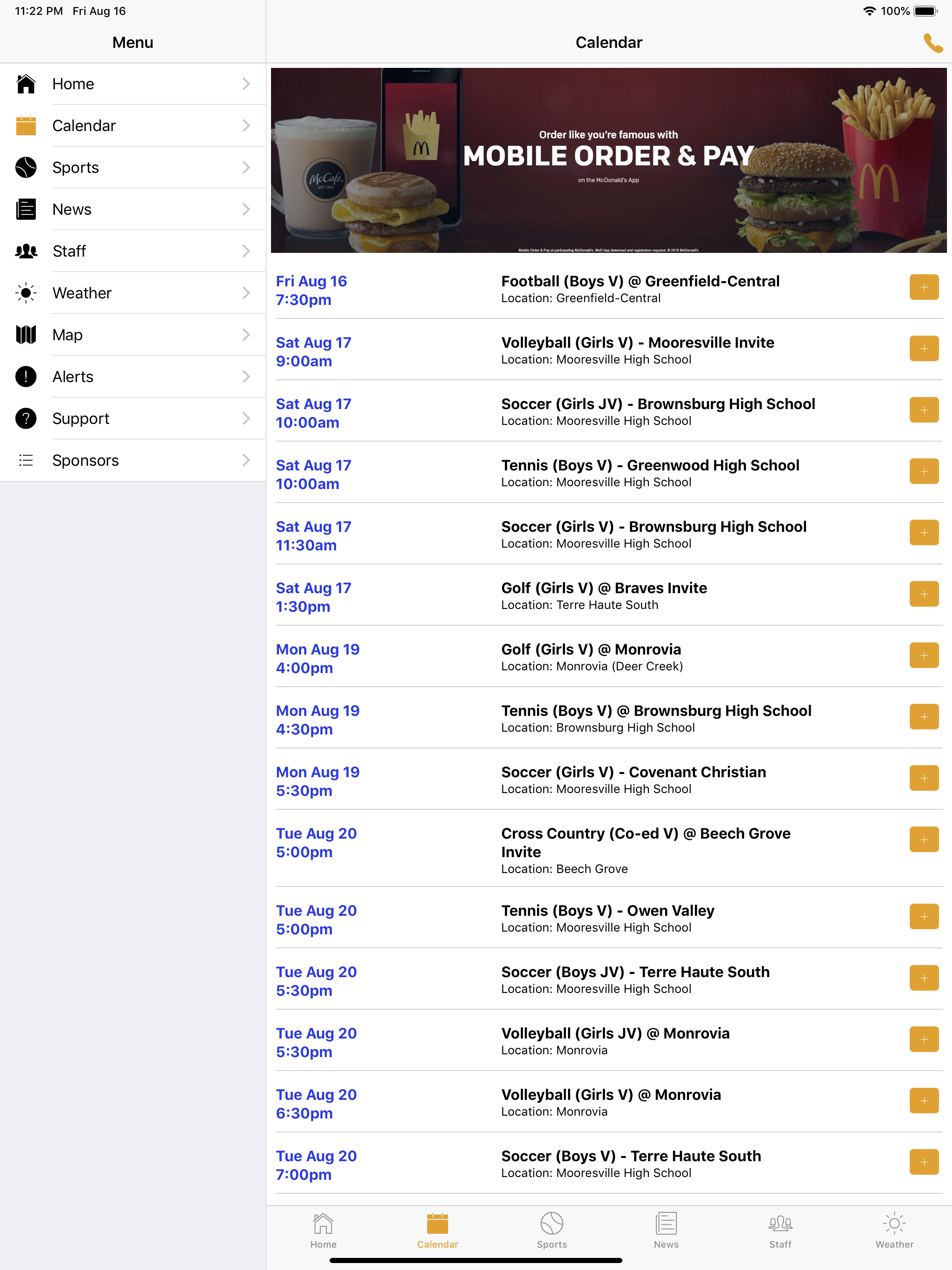 Mooresville Athletics Indiana screenshot 11