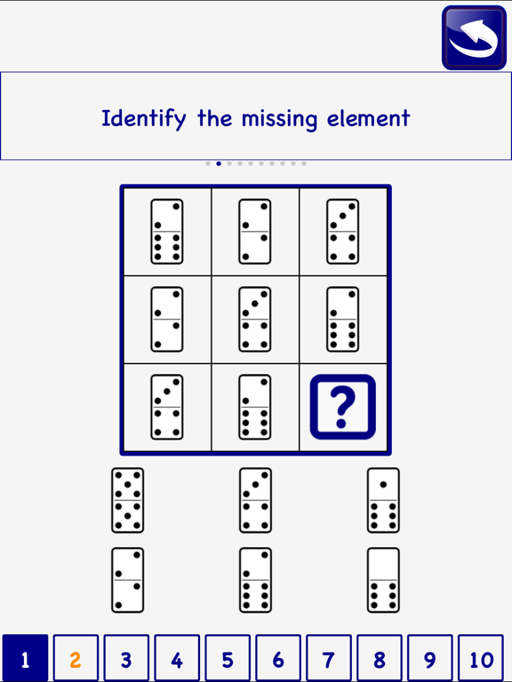Domino psychotechnical LITE iPad screenshot