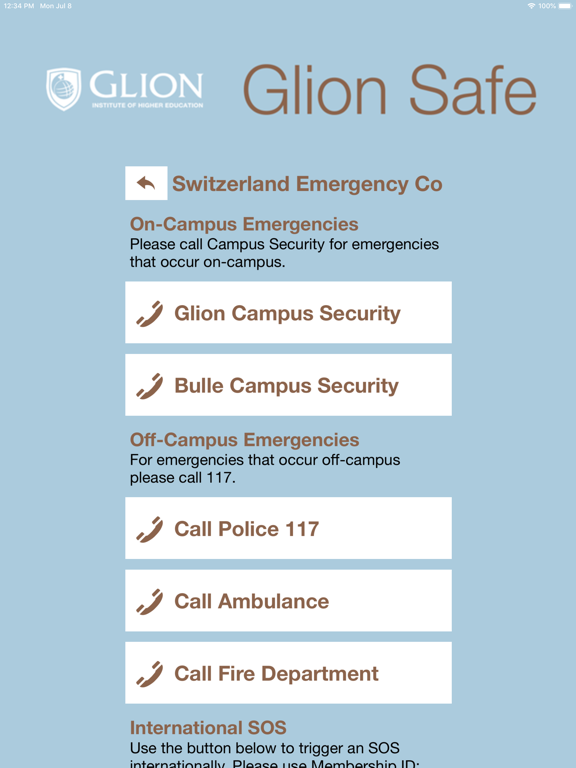 Glion Safe iPad screenshot 2 - Education app