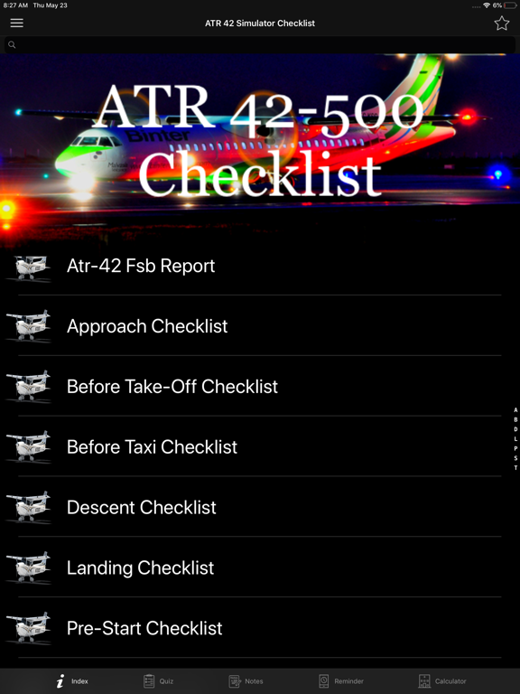 Screenshot #5 pour Preflight checklist ATR 42-500