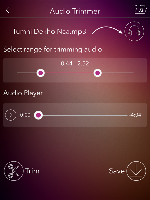 Screenshot #5 pour Audio Editor - Music Cutter