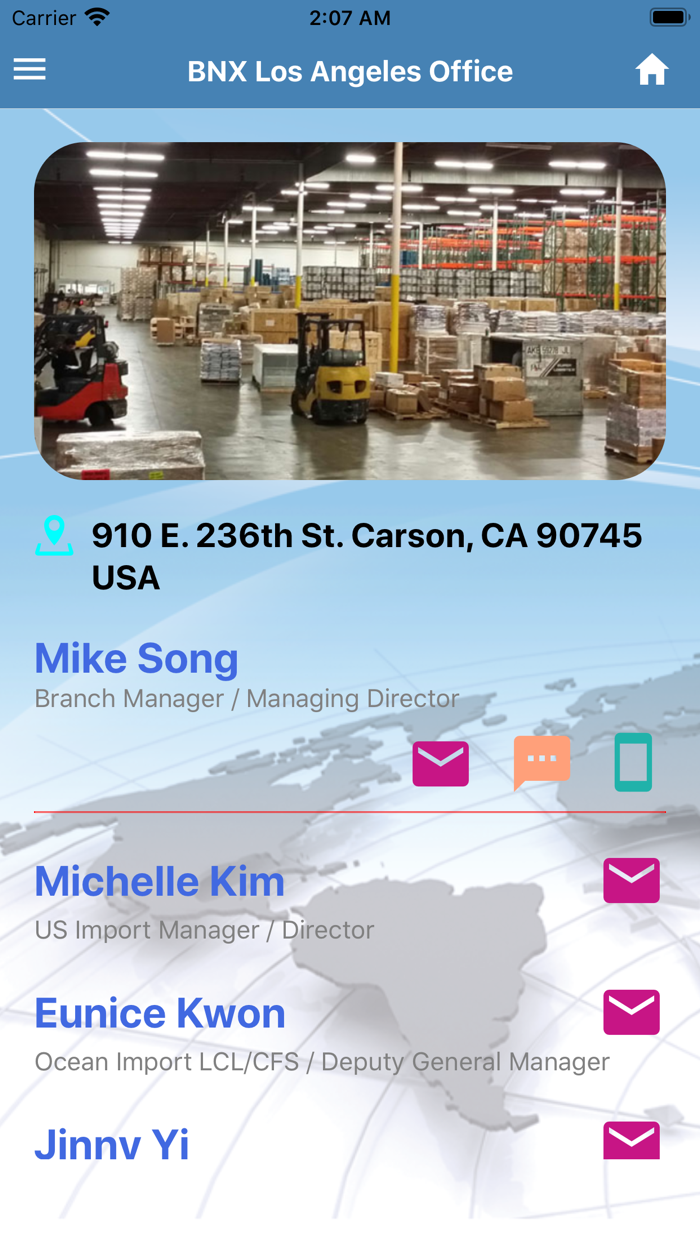 BNX SHIPPING CONTACT