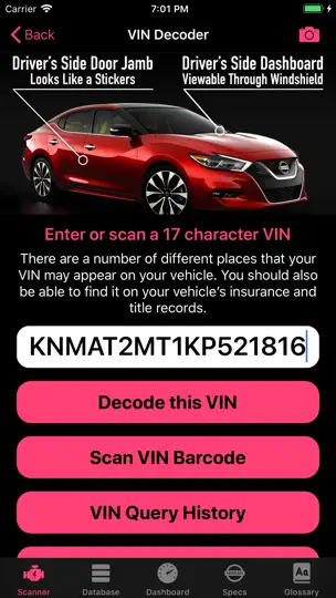Captura de pantalla de OBD For Nissan en iPhone 2