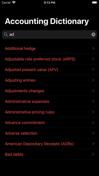 Accounting Dictionary-Offline Screenshot