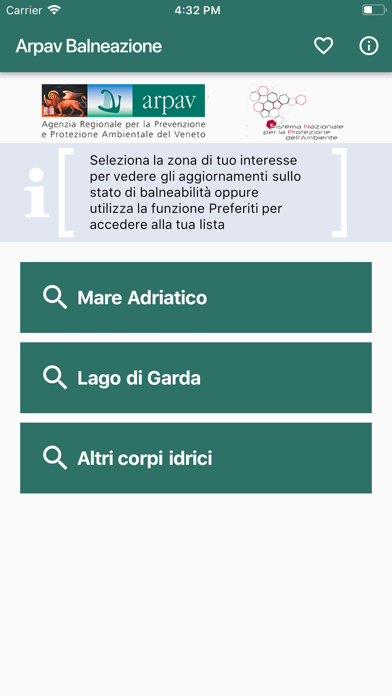 Screenshot #1 pour App ARPAV Balneazione