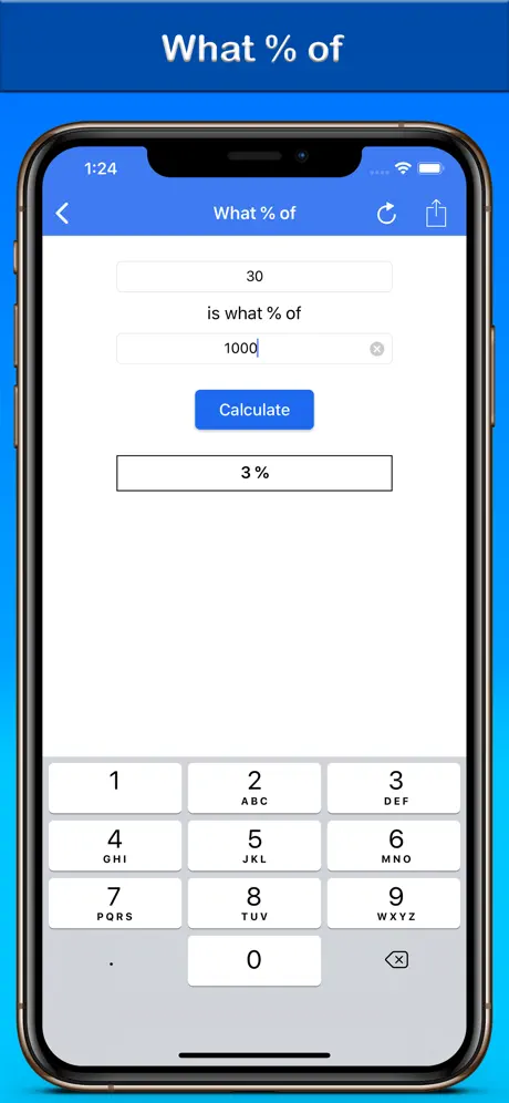 % Calculateur de pourcentage