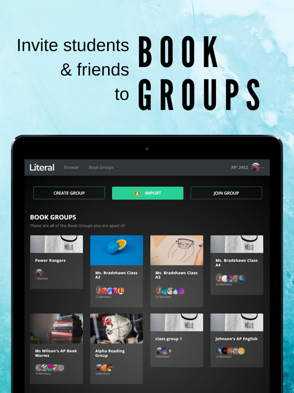 Literal: An Addictive Reader iPad screenshot 5 - Book app