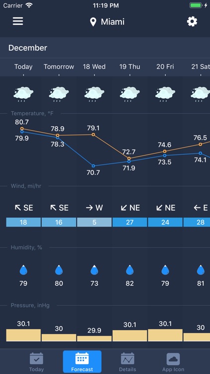 Weather on Icon