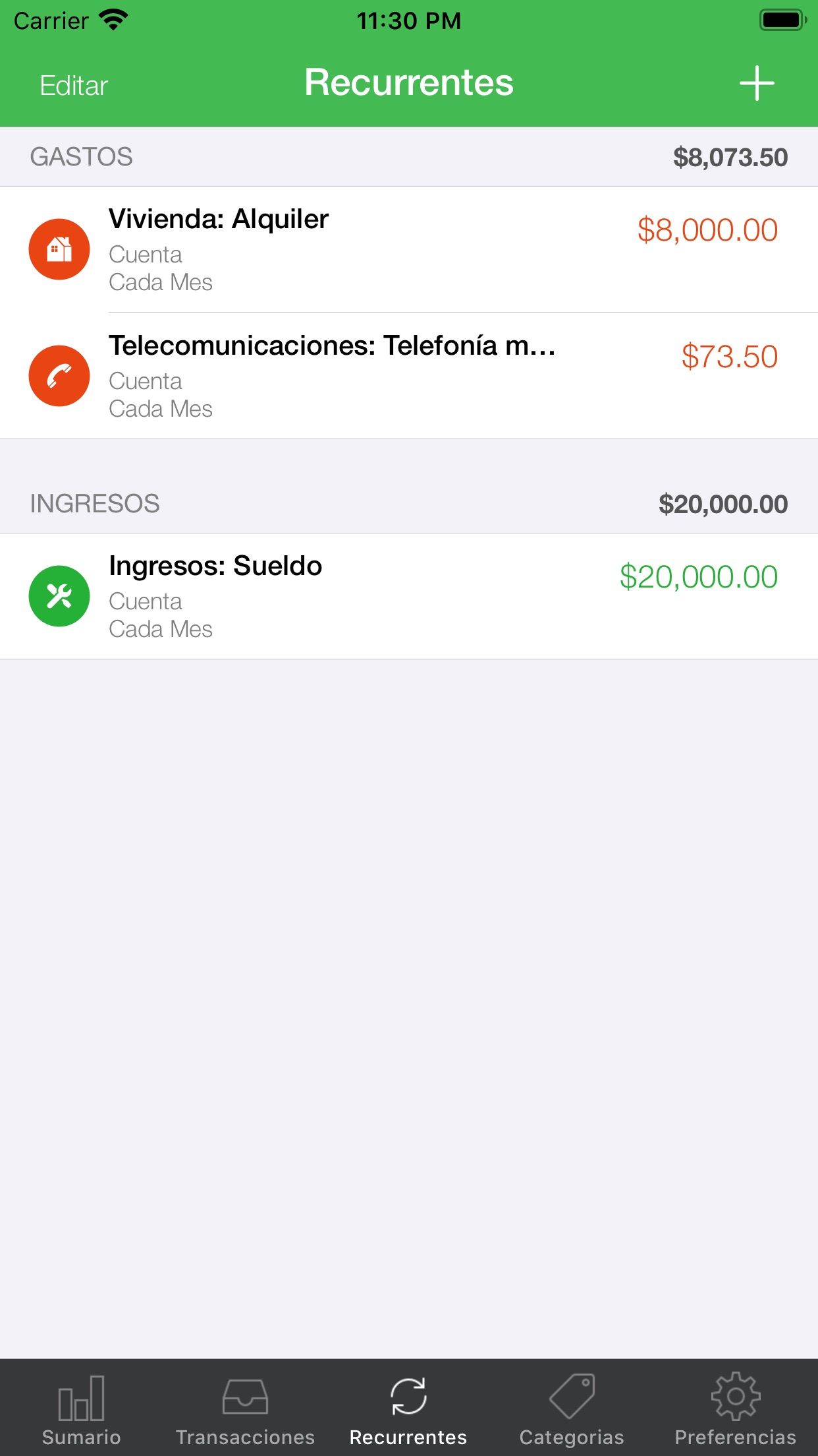 Screenshot 5 of Mis Gastos