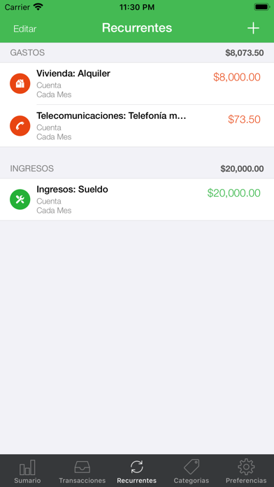 Mis Gastos App Store preview screenshot 5
