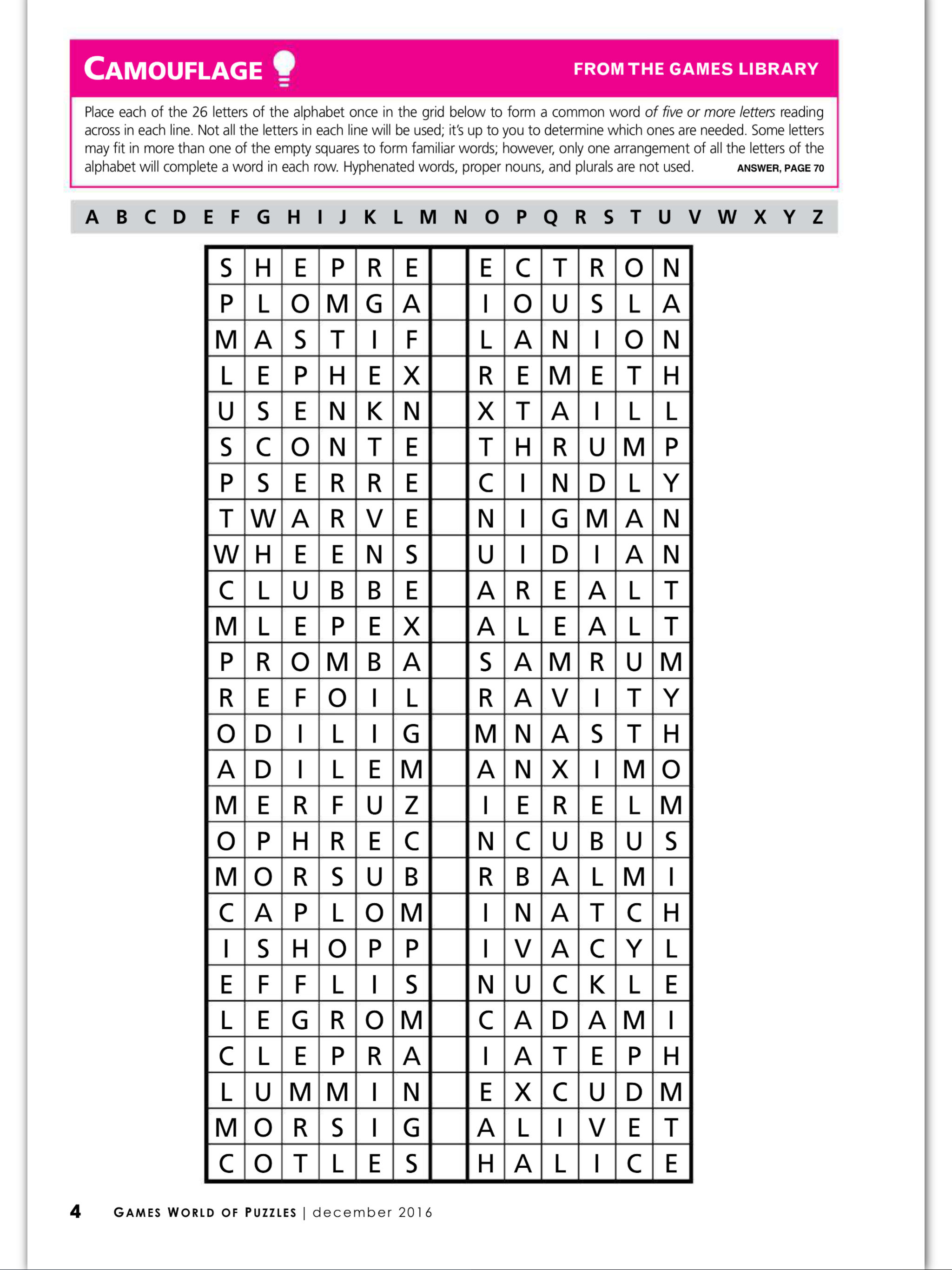 Games World of Puzzles