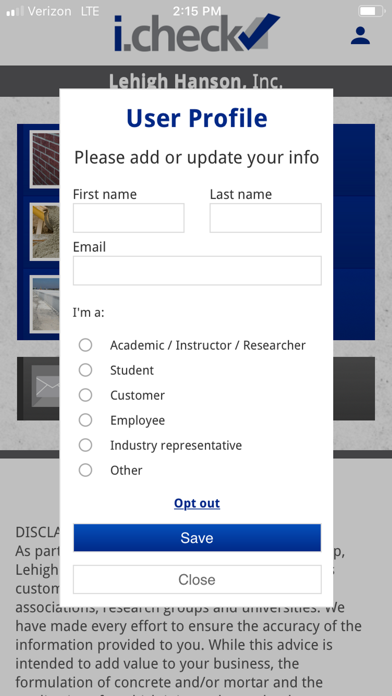 How to cancel & delete i.check by Lehigh Hanson, Inc. from iphone & ipad 1