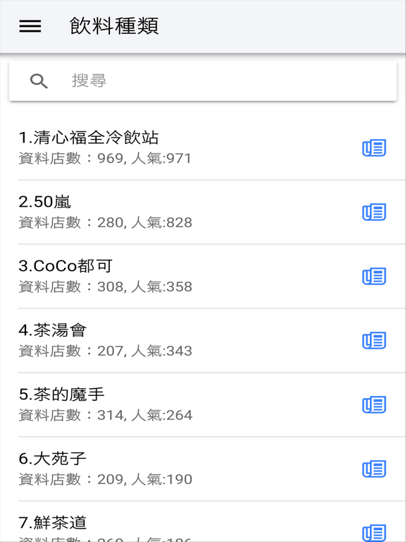 飲料王-找附近的飲料店 iPad screenshot