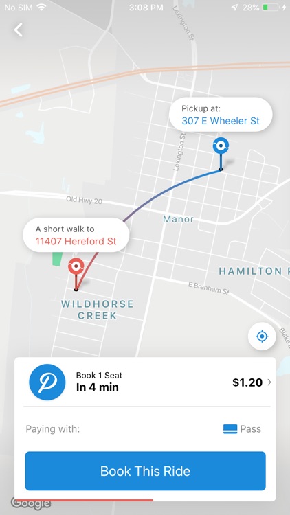 Pickup by Capital Metro