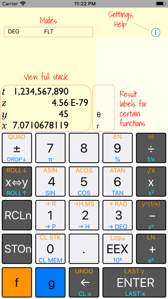 #2. No Equal RPN Calculator (iOS) 由: Stan Corbin