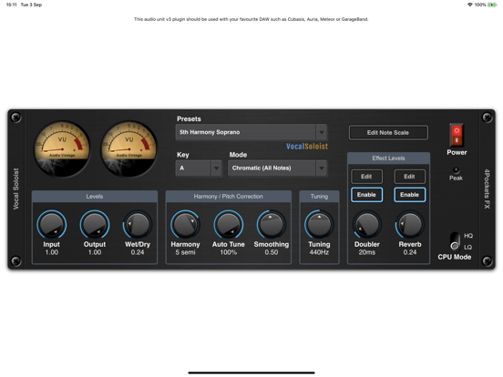 Vocal Soloist AUv3 Plugin iPad app afbeelding 1