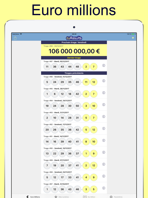 Screenshot #4 pour EuroMillions: euResults