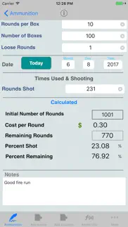 How to cancel & delete ammo inventory,price per round 3