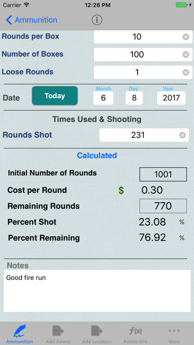 Ammo Inventory,Price per Round Screenshot