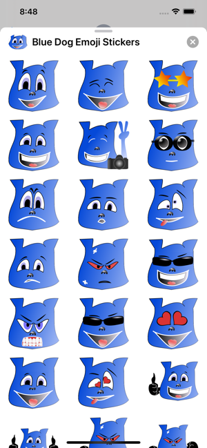 Blue Dog Emoji Stickers(圖2)-速報App