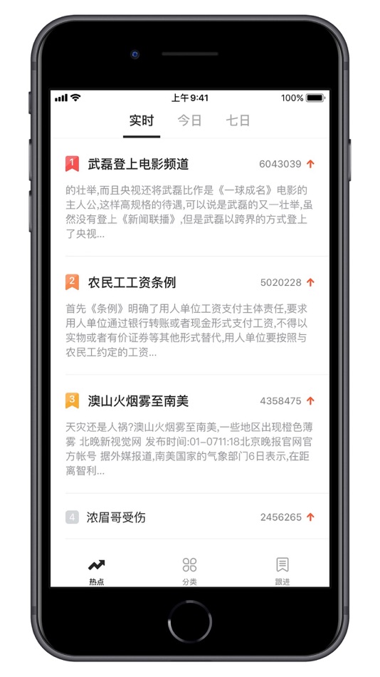 #1. 全民热点 - 实时热搜风云榜 (iOS) 由: 坤 赵