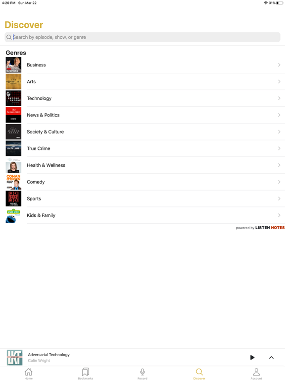 StarCasts iPad screenshot 5 - Entertainment app