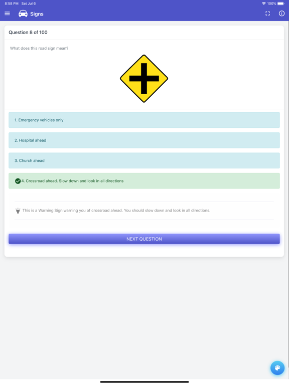 Nebraska DMV Permit Test iPad screenshot