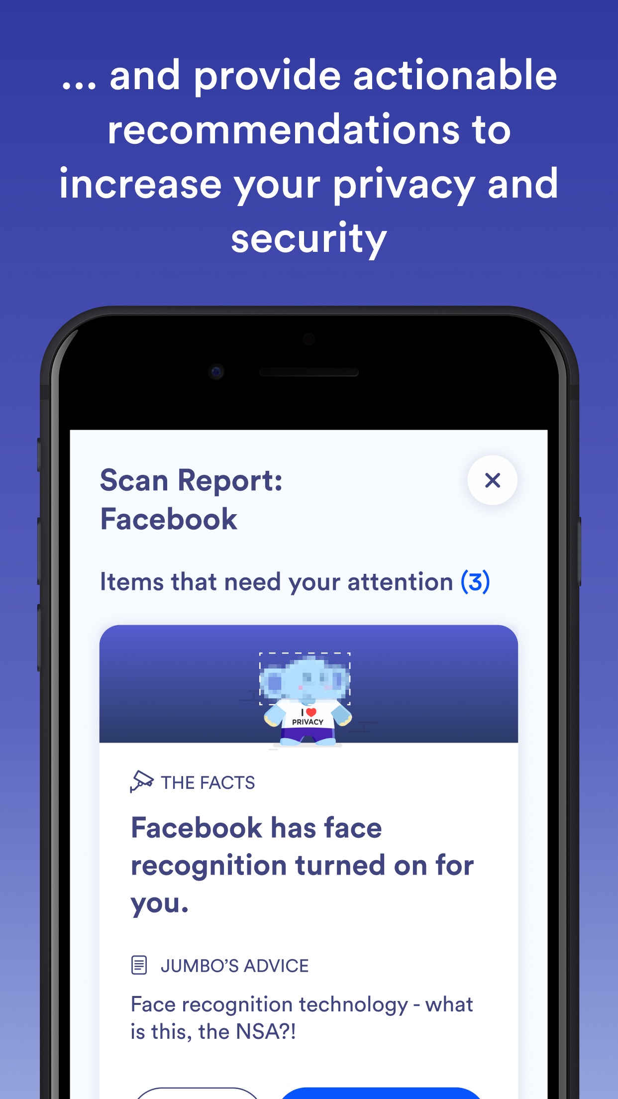 Screenshot do app Jumbo: Privacy + Security