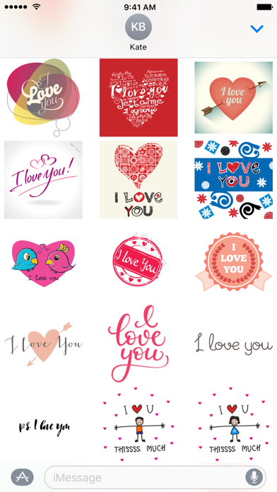 Screenshot #2 pour I Love You - Stickers