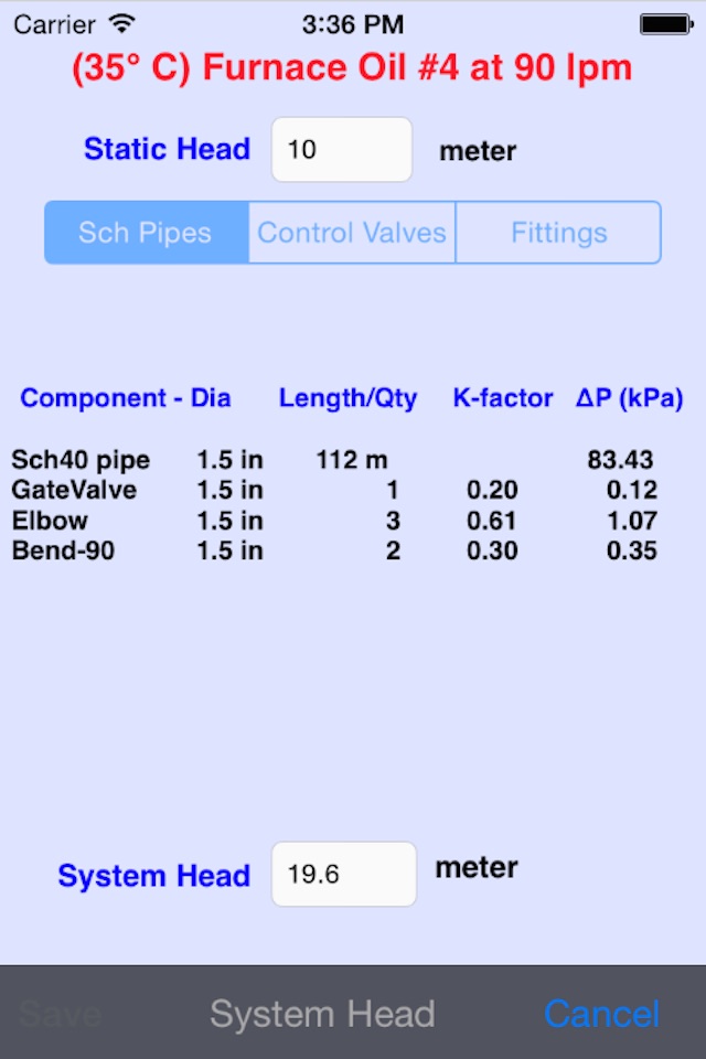 Centrifugal Pump Spec screenshot 3