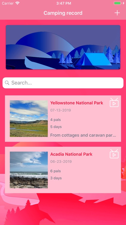 Camping Record - Safe Travel