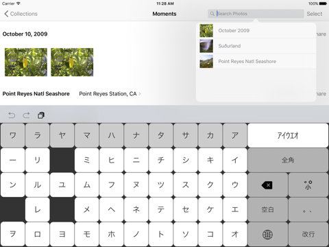 Katakana Table Keyboard iPad screenshot 1 - Reference app