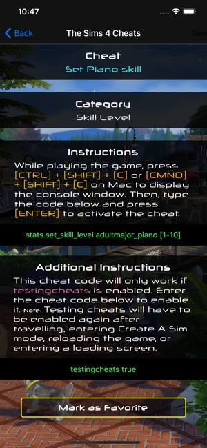 Cheat Codes For The Sims::Appstore for Android