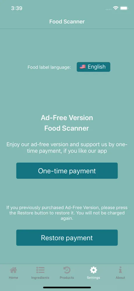 Food Ingredients Scanner