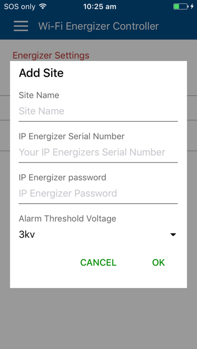 Wi-Fi Energizer Controller Screenshot