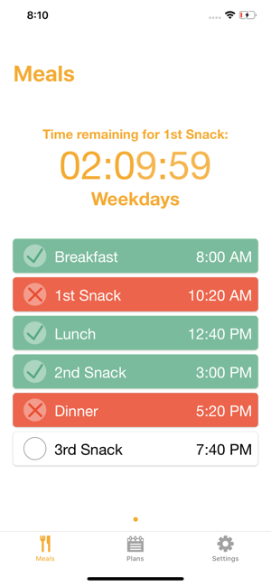 ‎Meal Reminders Screenshot