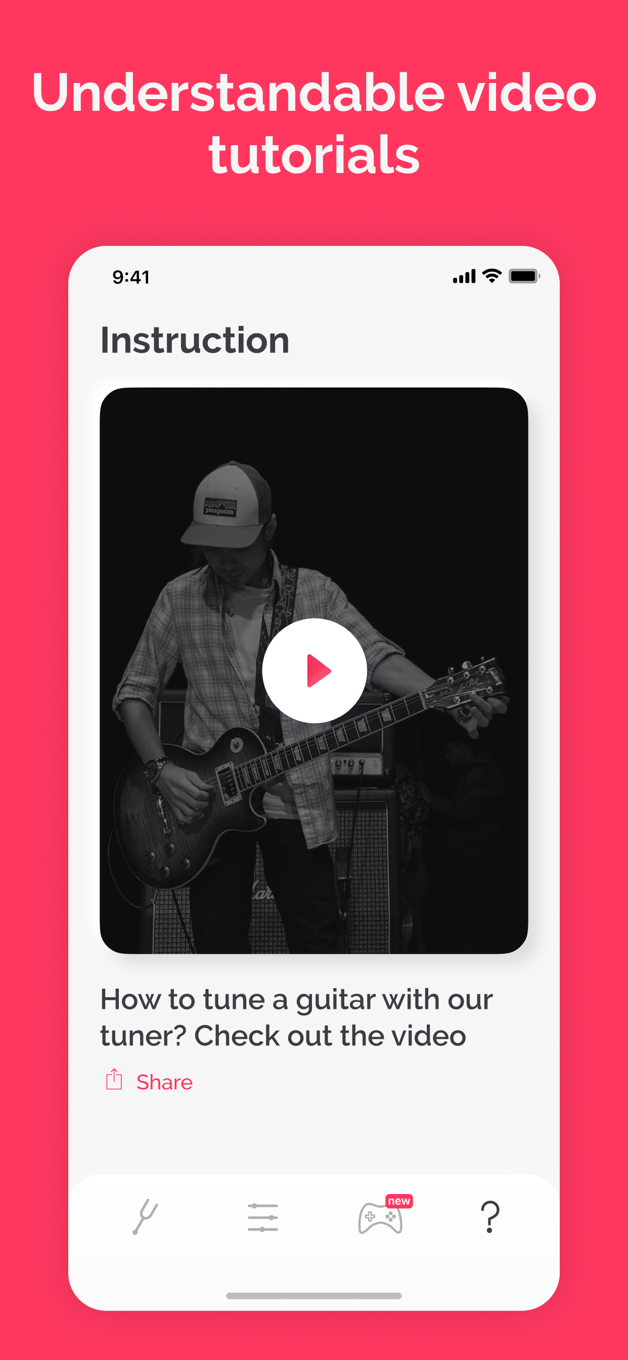 Tuner: guitar, ukulele, bass