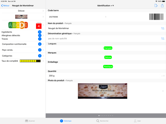 Screenshot #4 pour FoodViewer
