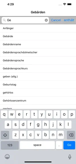 Game screenshot Gebärdensprache Wörterbuch Ges hack