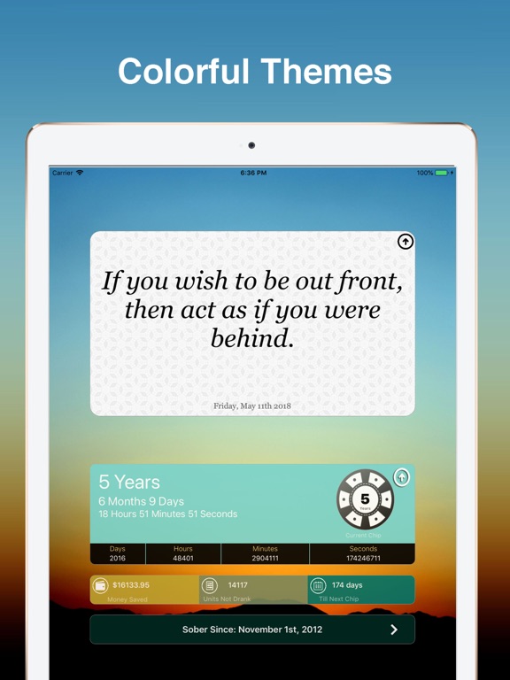 Sober Today - Day Counter iPad screenshot 5 - Lifestyle app