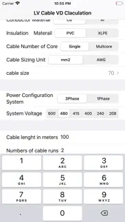 lv cable vd calculation iphone screenshot 3